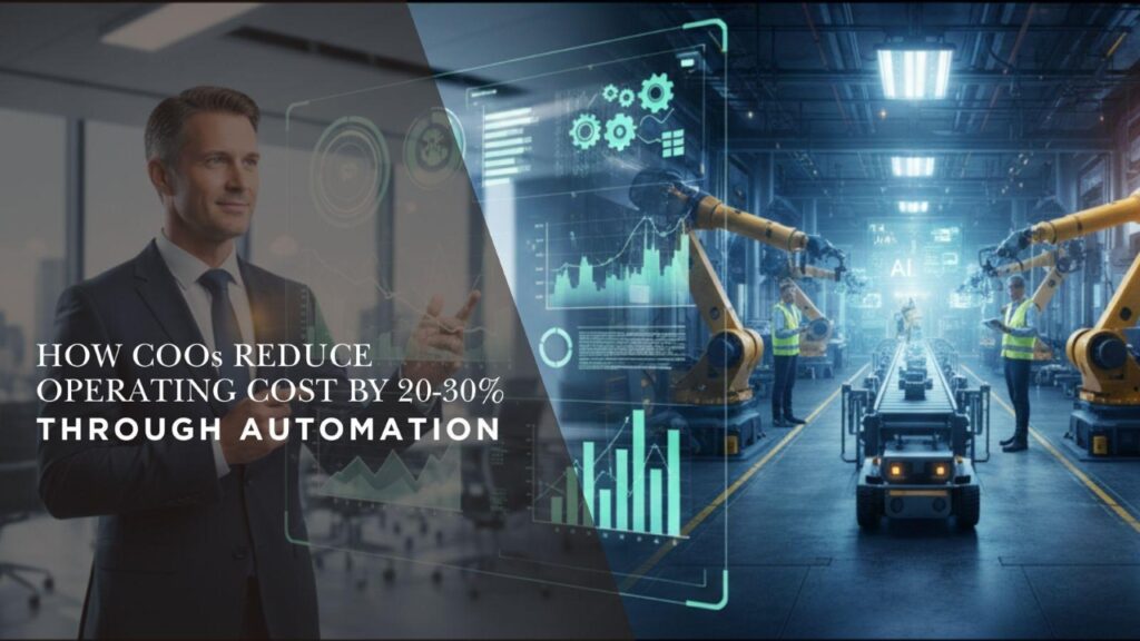 How COOs Reduce Operating Cost by 20–30% Through Automation